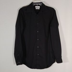 Calvin Klein Men's Classic Black Slimfit Dress Shirt